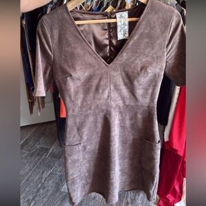 Sadie & Sage Brown Mini Dress